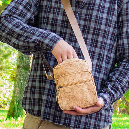 Men's Cork Leather Shoulder Bag 304-4