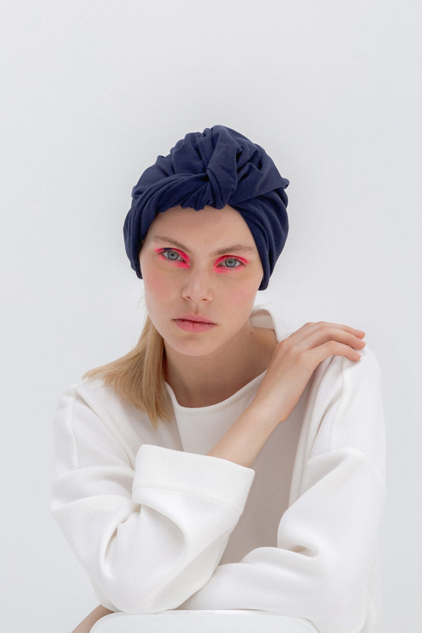 Eco Turban-Turbans-Be Monocromo-Blue-WONENA