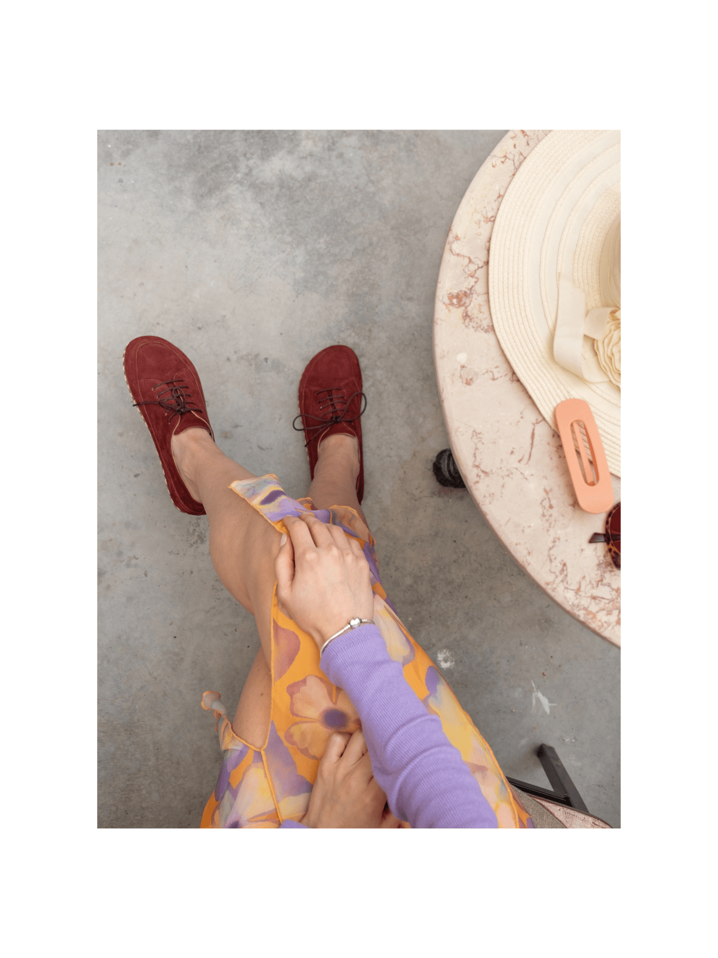 Women's Burgundy Barefoot Sneakers