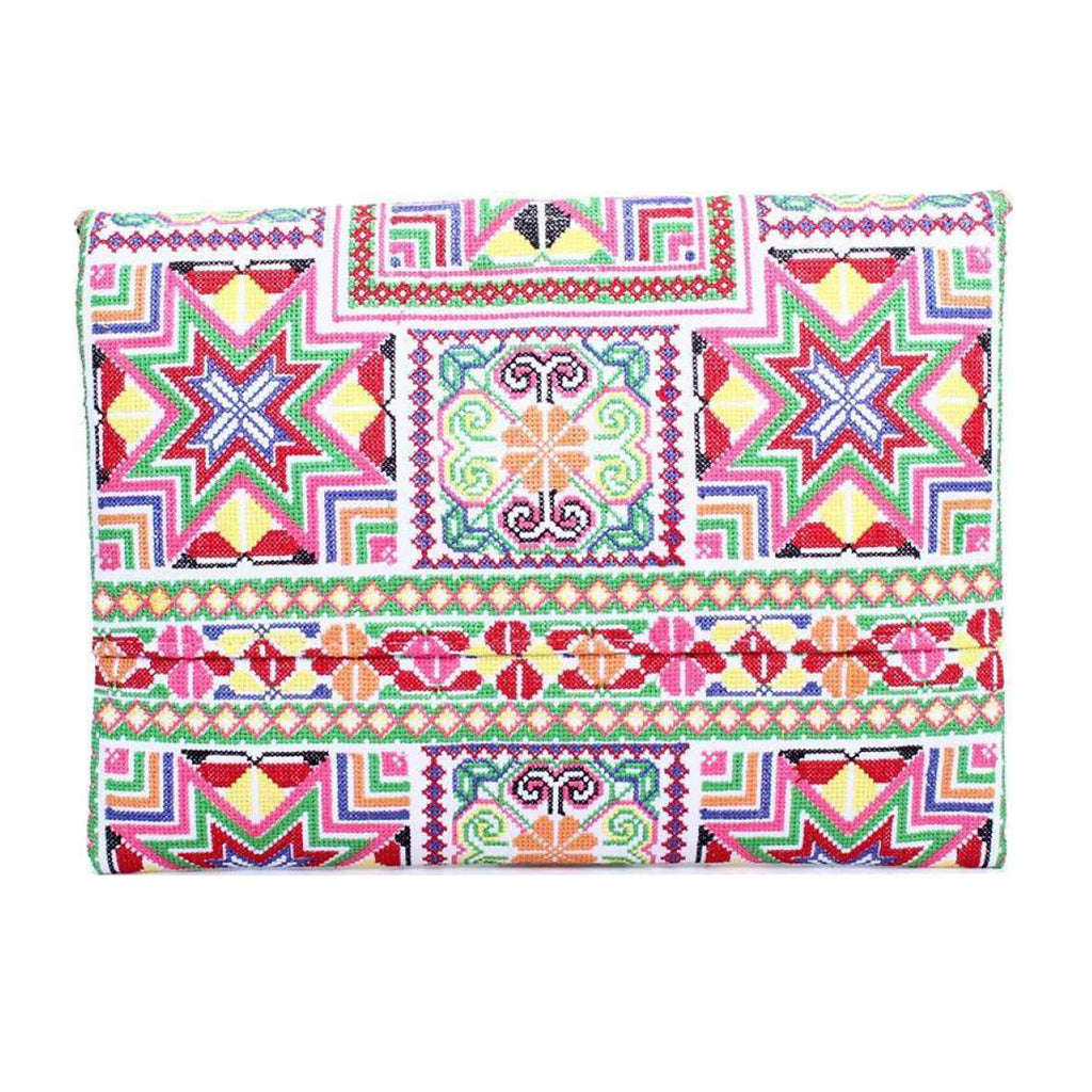 Needlepoint Star Clutch