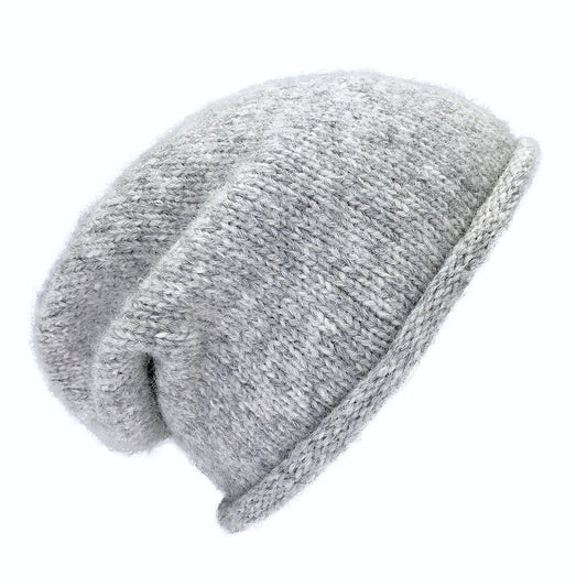 Gorro de punto de alpaca gris básico SLATE + SALT