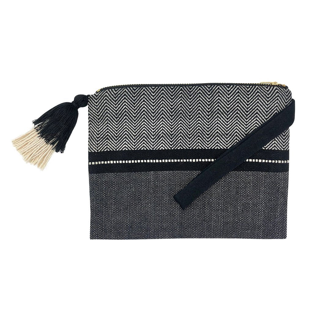 Handloom Stripe Cosmetic Bag