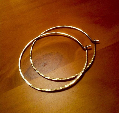 Crescent Moon Hoop Earrings