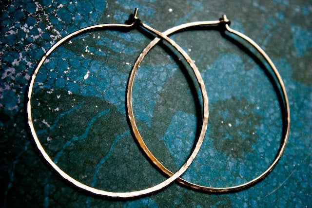 Crescent Moon Hoop Earrings