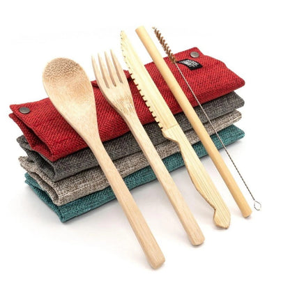 Bamboo cutlery set-0