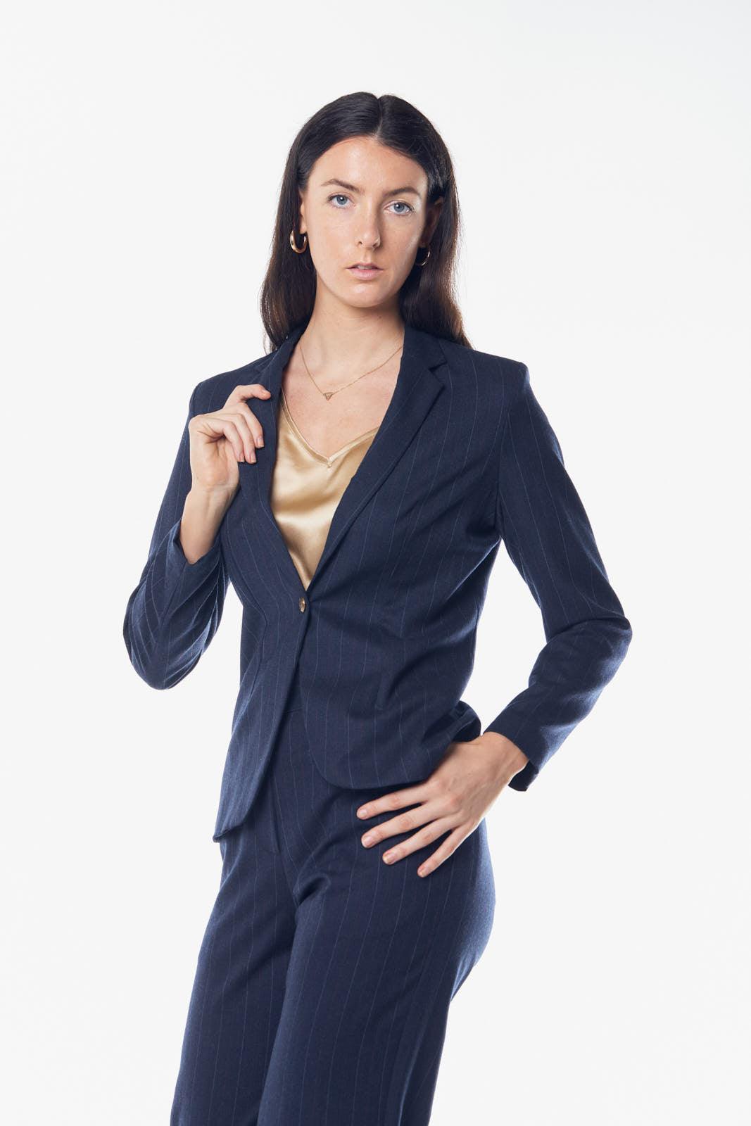 Blazer/traje clásico para mujer en lana italiana