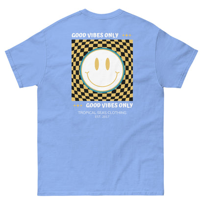 TROPICAL SEAS CLOTHING Men's Good Vibes Smiley Face classic tee