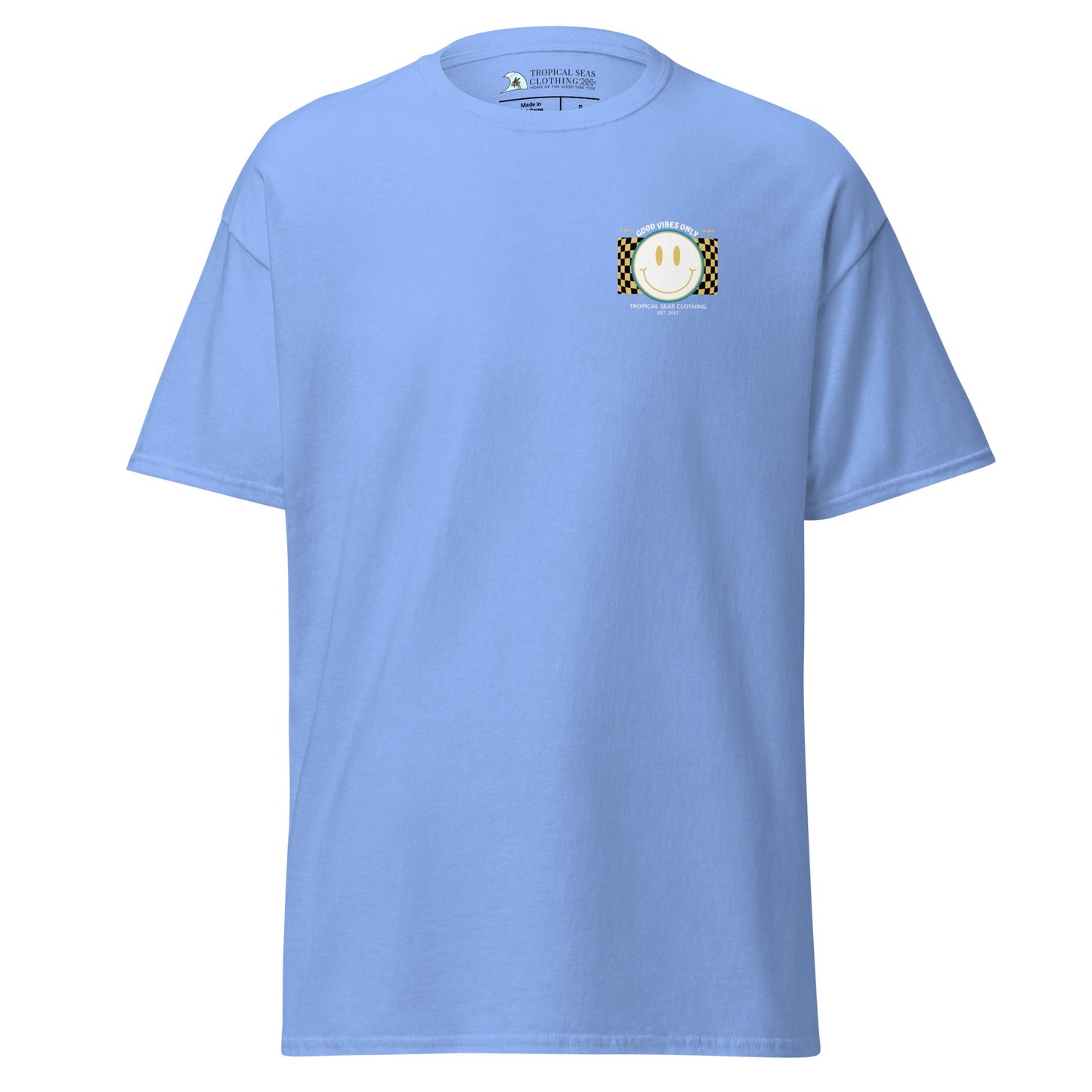 TROPICAL SEAS CLOTHING Men's Good Vibes Smiley Face classic tee