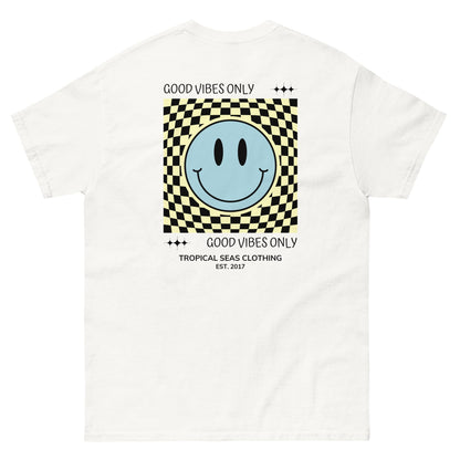 TROPICAL SEAS CLOTHING Men's Good Vibes Smiley Face classic tee