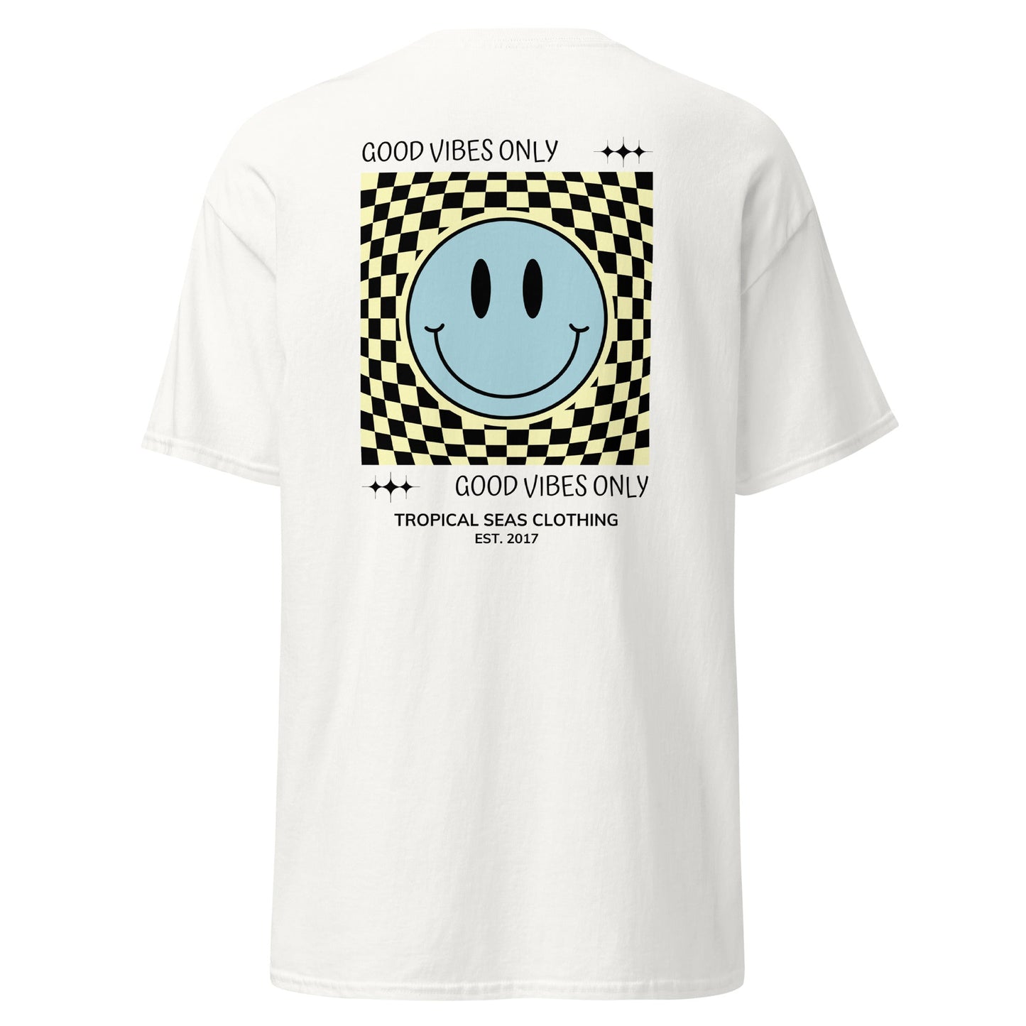 Camiseta clásica con cara sonriente de Good Vibes para hombre