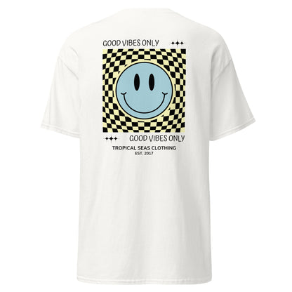 TROPICAL SEAS CLOTHING Men's Good Vibes Smiley Face classic tee