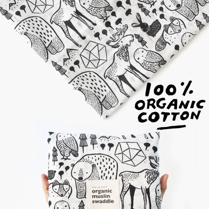 Organic Muslin Swaddle - Nordic