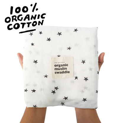 Organic Muslin Swaddle - Stars