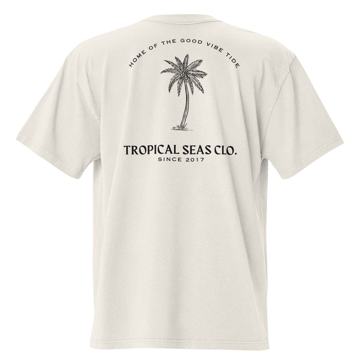 Camiseta desteñida Perfect Palm de gran tamaño TROPICAL SEAS CLOTHING