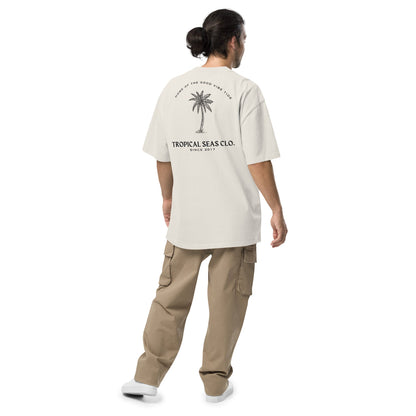 Camiseta desteñida Perfect Palm de gran tamaño TROPICAL SEAS CLOTHING