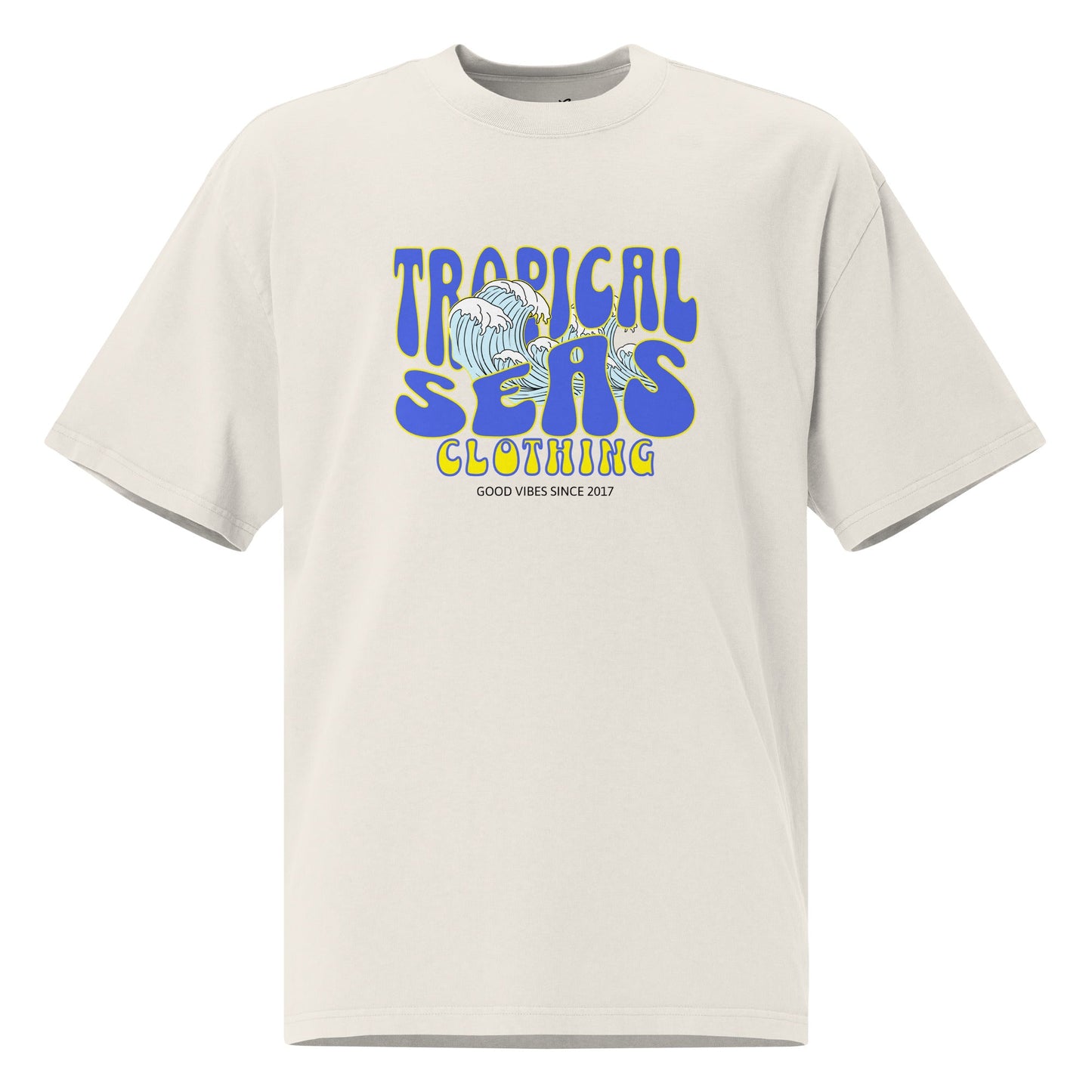 Camiseta descolorida Wild Tropical Seas de gran tamaño