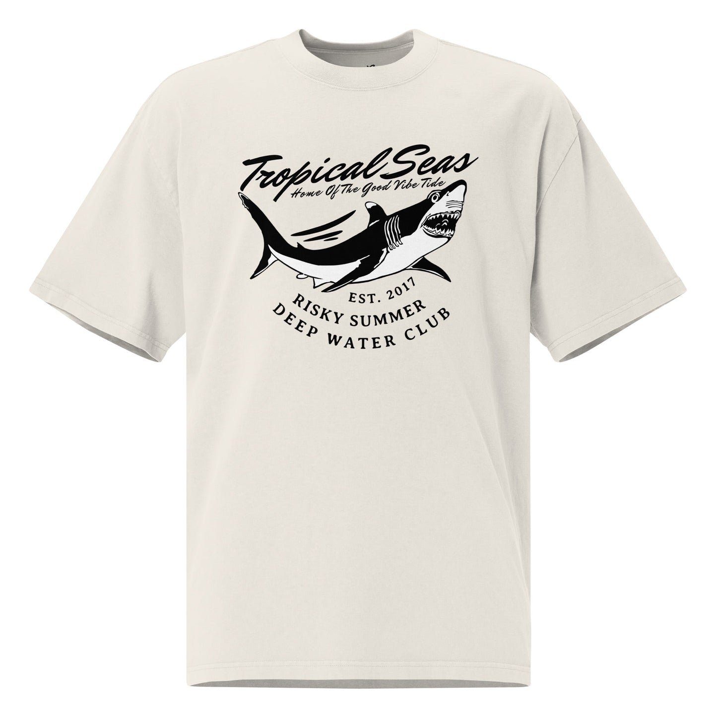 TROPICAL SEAS CLOTHING Oversized Sharky Deep Water Club faded t-shirt