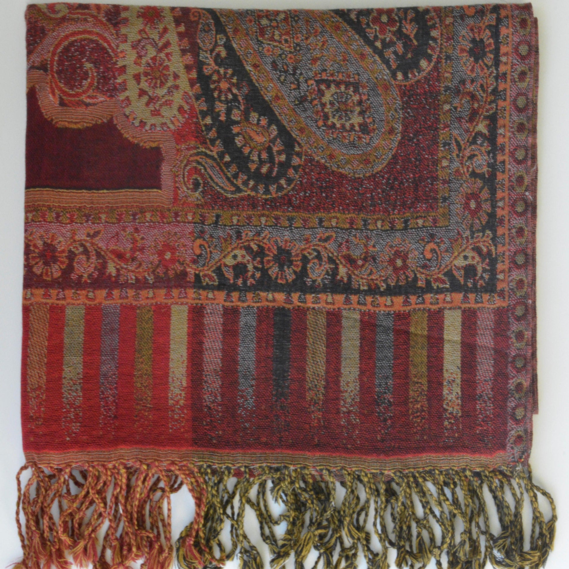 Handwoven Paisley Jamavar one of a kind limited edition designer Shawl-0