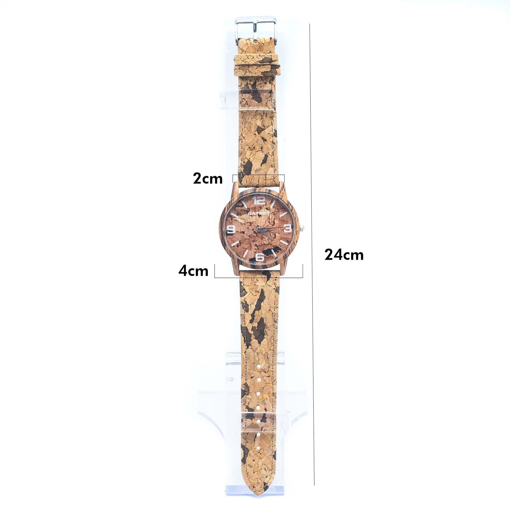 Natural cork leather unisex watch in box WA-194-2