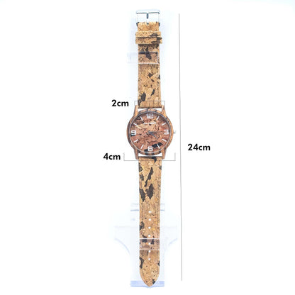 Natural cork leather unisex watch in box WA-194-2