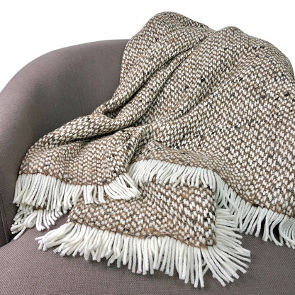 SLATE + SALT Chunky Camel Weave Alpaca Throw