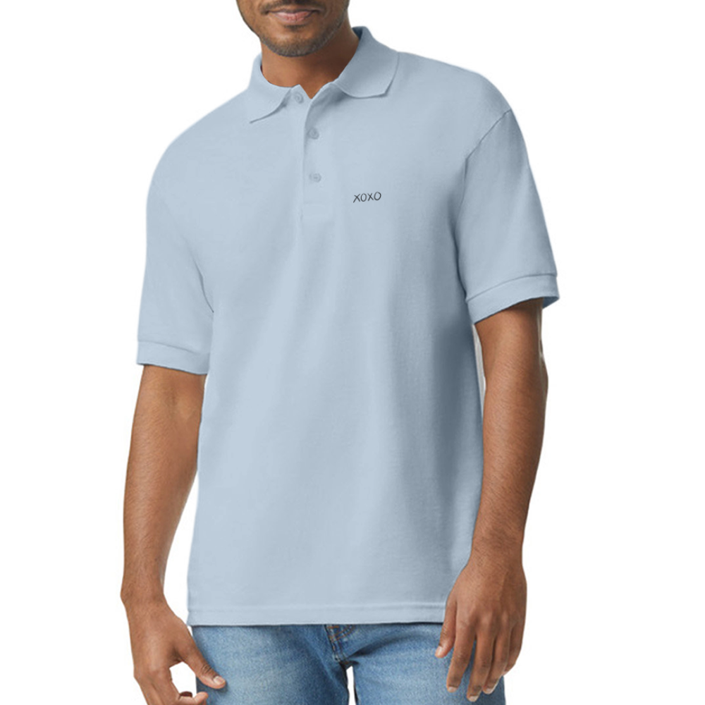 Gildan Unisex 50/50 Jersey Polo - light blue