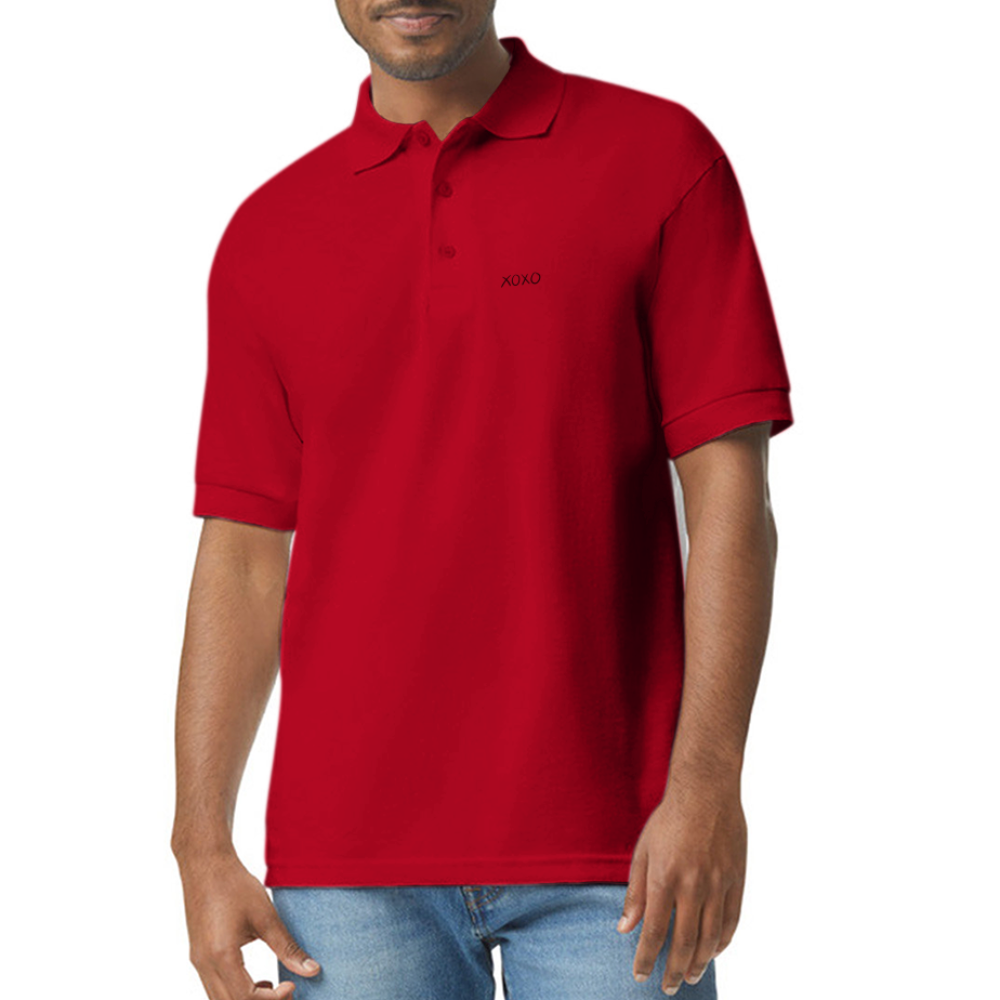 Gildan Unisex 50/50 Jersey Polo - red