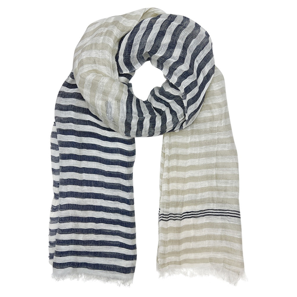 SLATE + SALT Cabana Linen Blend Wrap Scarf