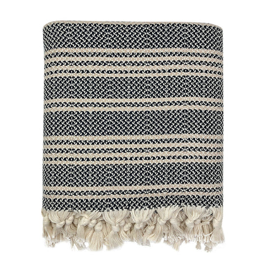 SLATE + SALT Woven Stripe Turkish Throw