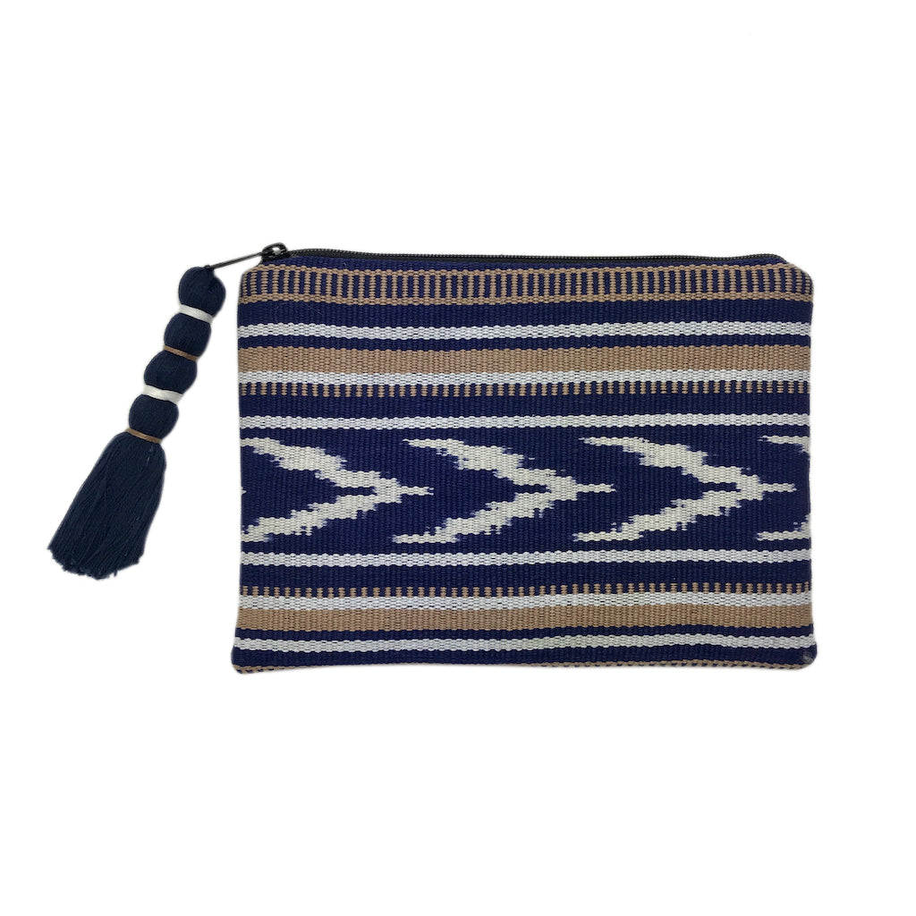 Cartera de mano con correa trasera Ikat