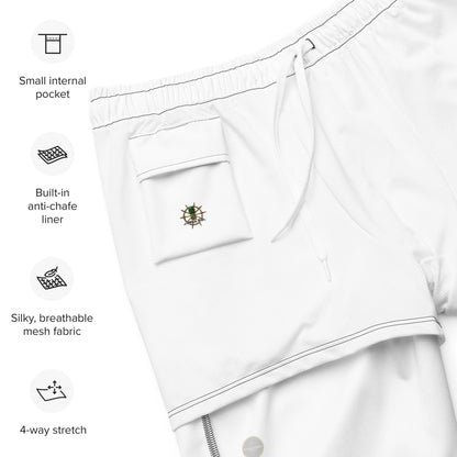 Pantalones cortos de tabla ecológicos blancos para hombre