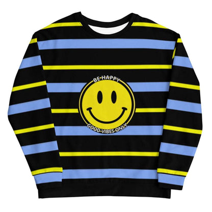 Sudadera retro con mensaje "Be Happy"