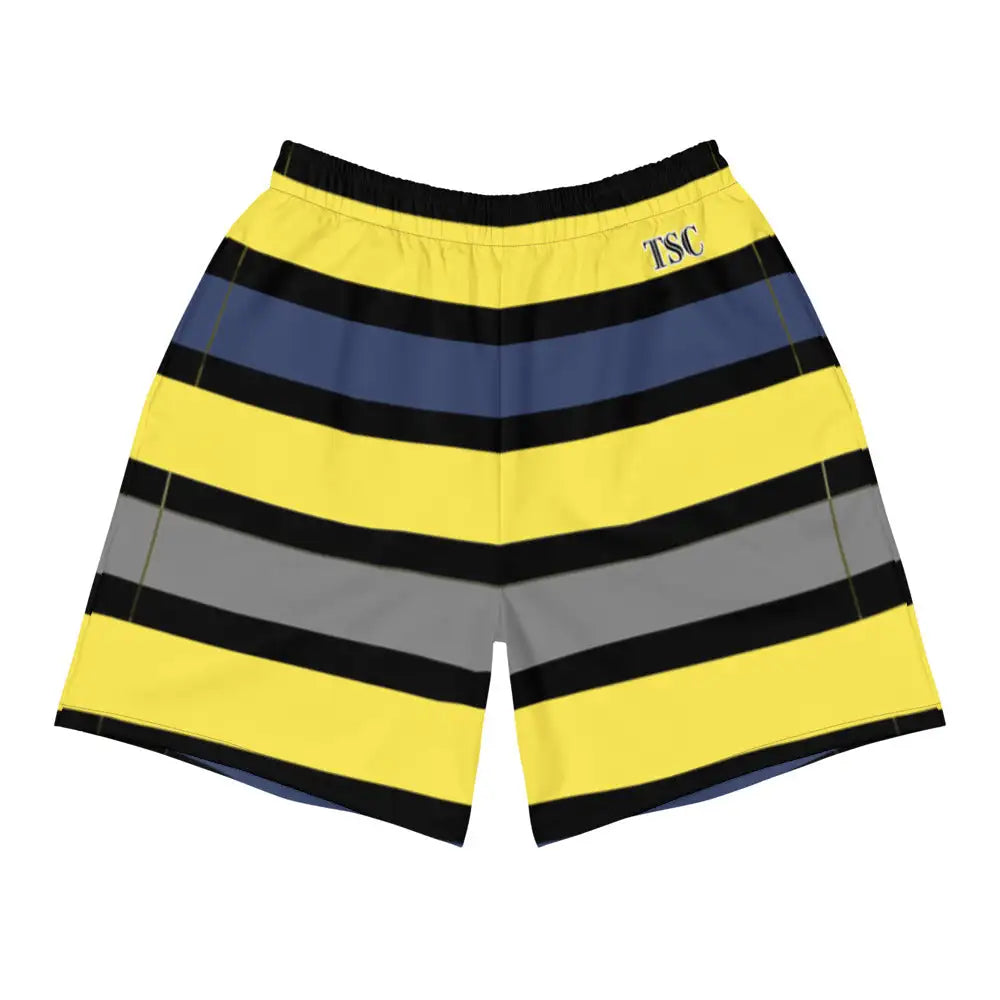 Men's Tropical Dark Blues/Yellow Long Shorts-0