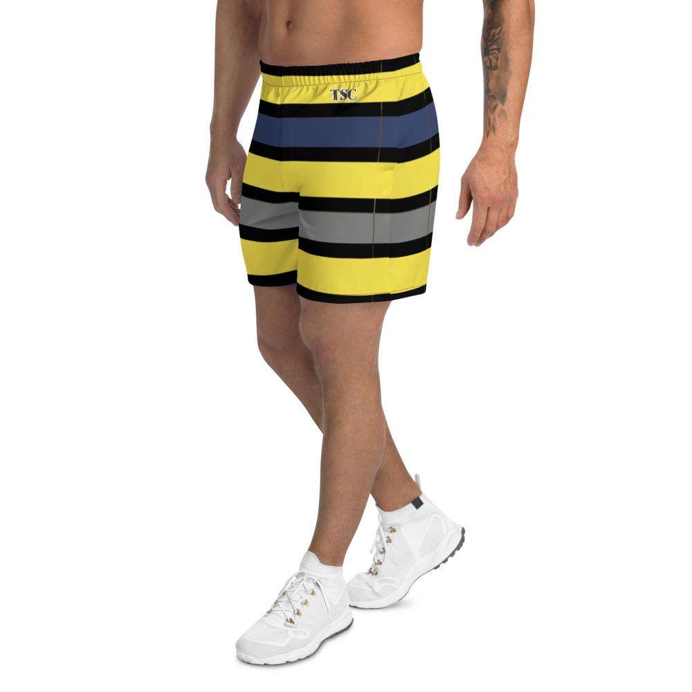 Men's Tropical Dark Blues/Yellow Long Shorts-3