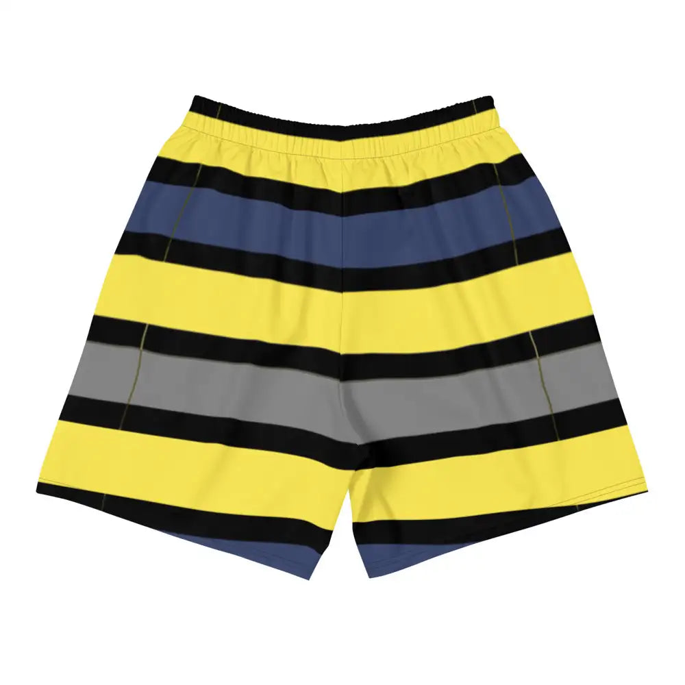 Men's Tropical Dark Blues/Yellow Long Shorts-2