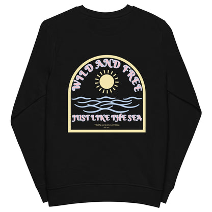 Sudadera orgánica Wild and Free para mujer TROPICAL SEAS CLOTHING