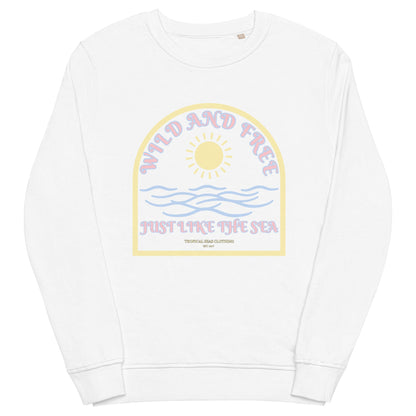 Sudadera orgánica Wild and Free para mujer TROPICAL SEAS CLOTHING