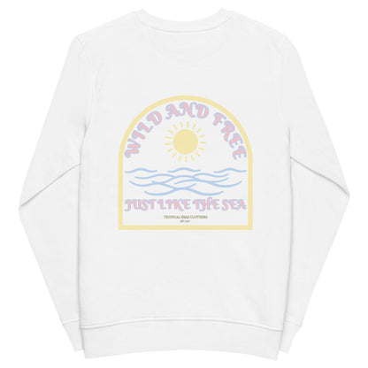 TROPICAL SEAS CLOTHING Women's Wild and Free organic sweatshirt