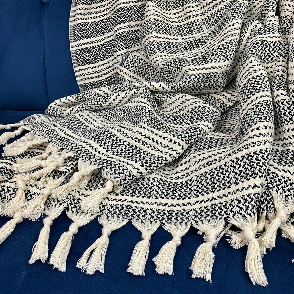 SLATE + SALT Woven Stripe Turkish Throw