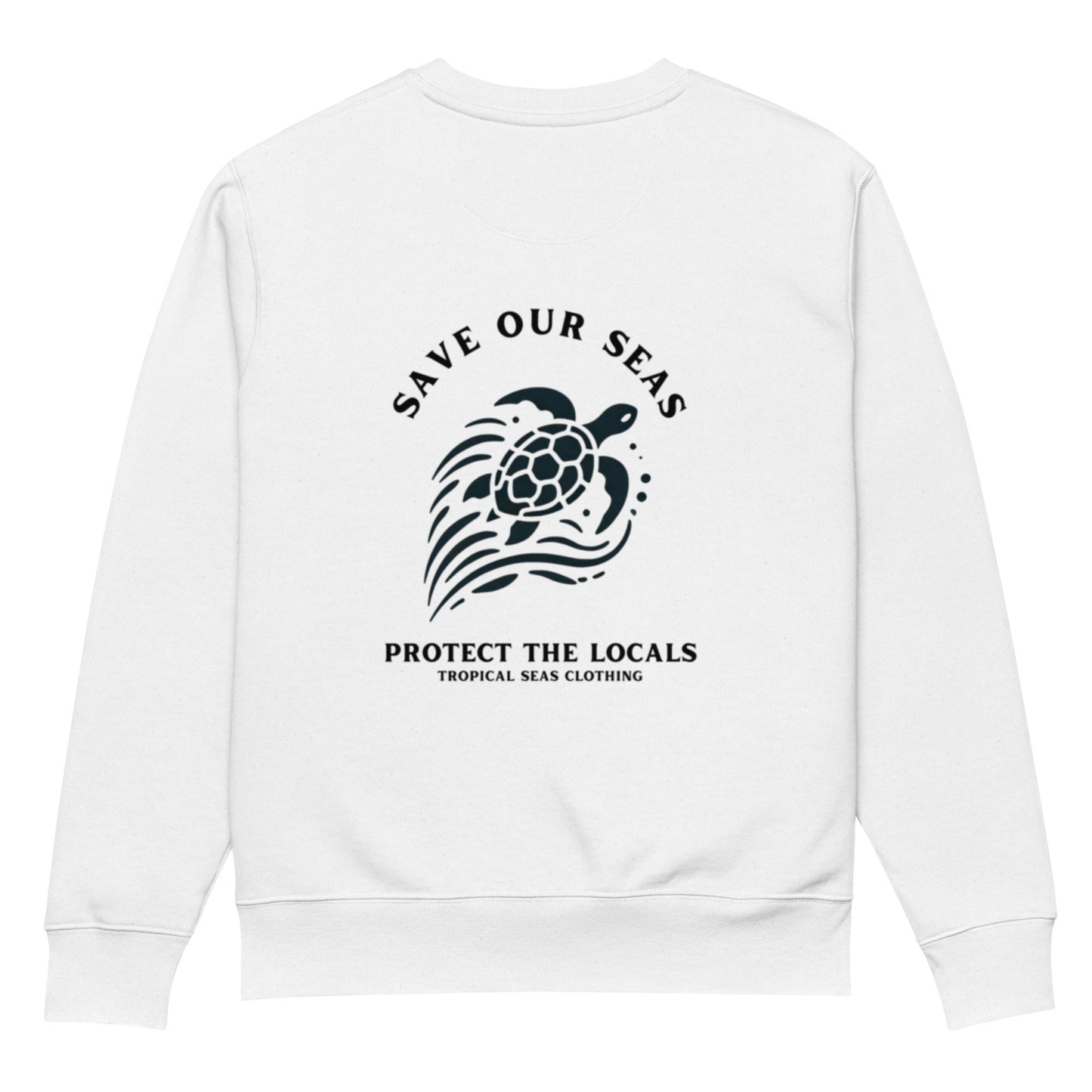 Sudadera con capucha ecológica de tortuga marina Save Our Seas de TROPICAL SEAS CLOTHING: sudadera unisex 100 % algodón orgánico