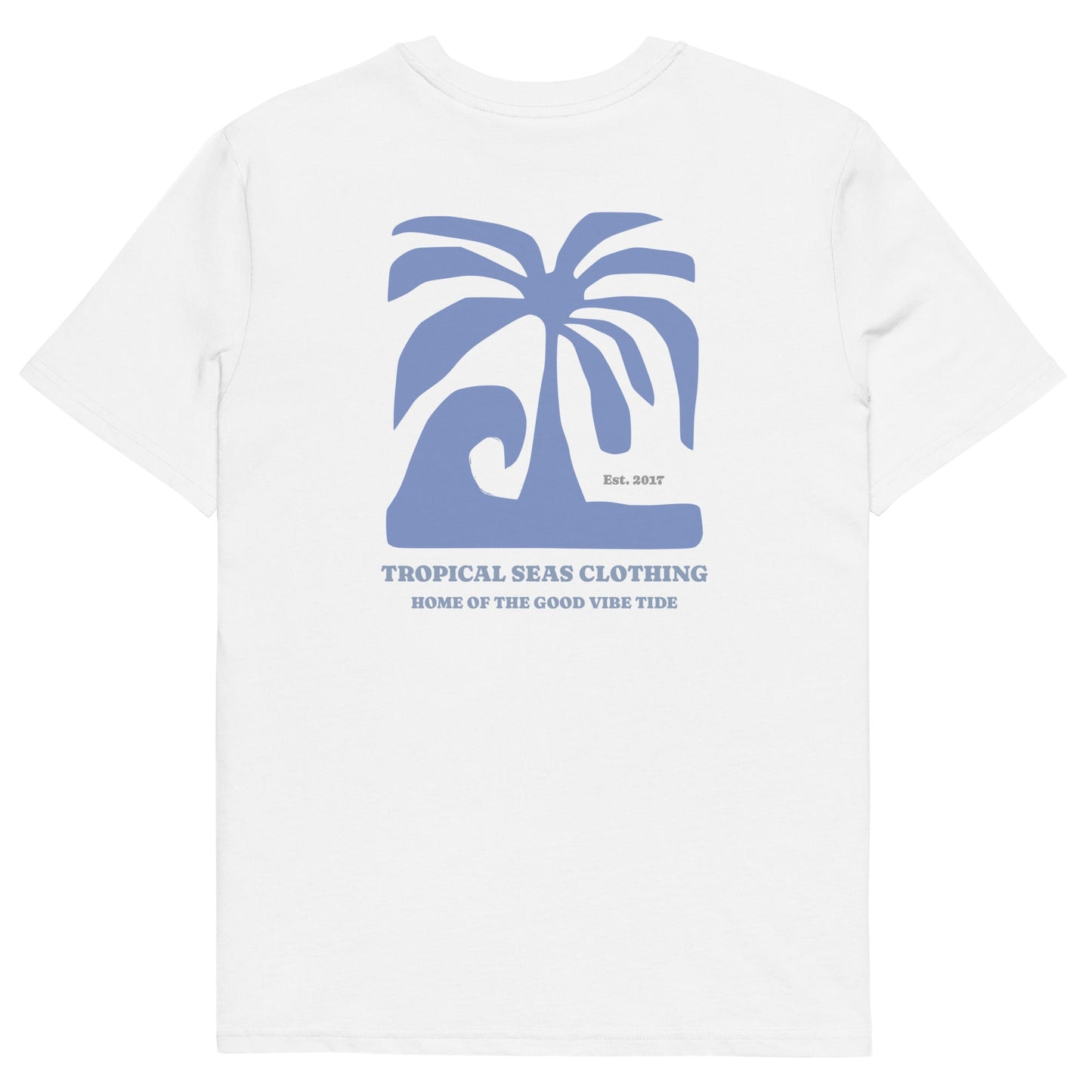 TROPICAL SEAS CLOTHING Blue Palm organic cotton t-shirt