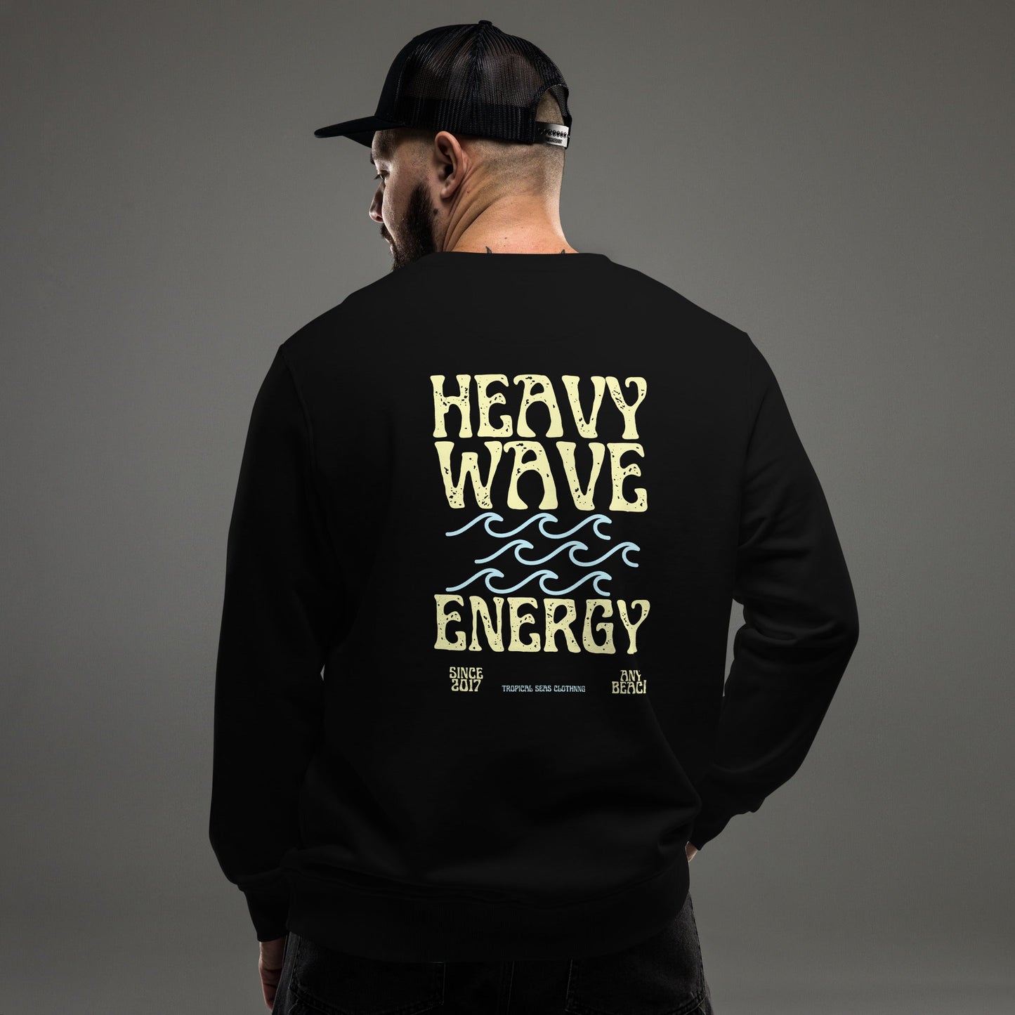 Sudadera orgánica Heavy Wave Energy para hombre