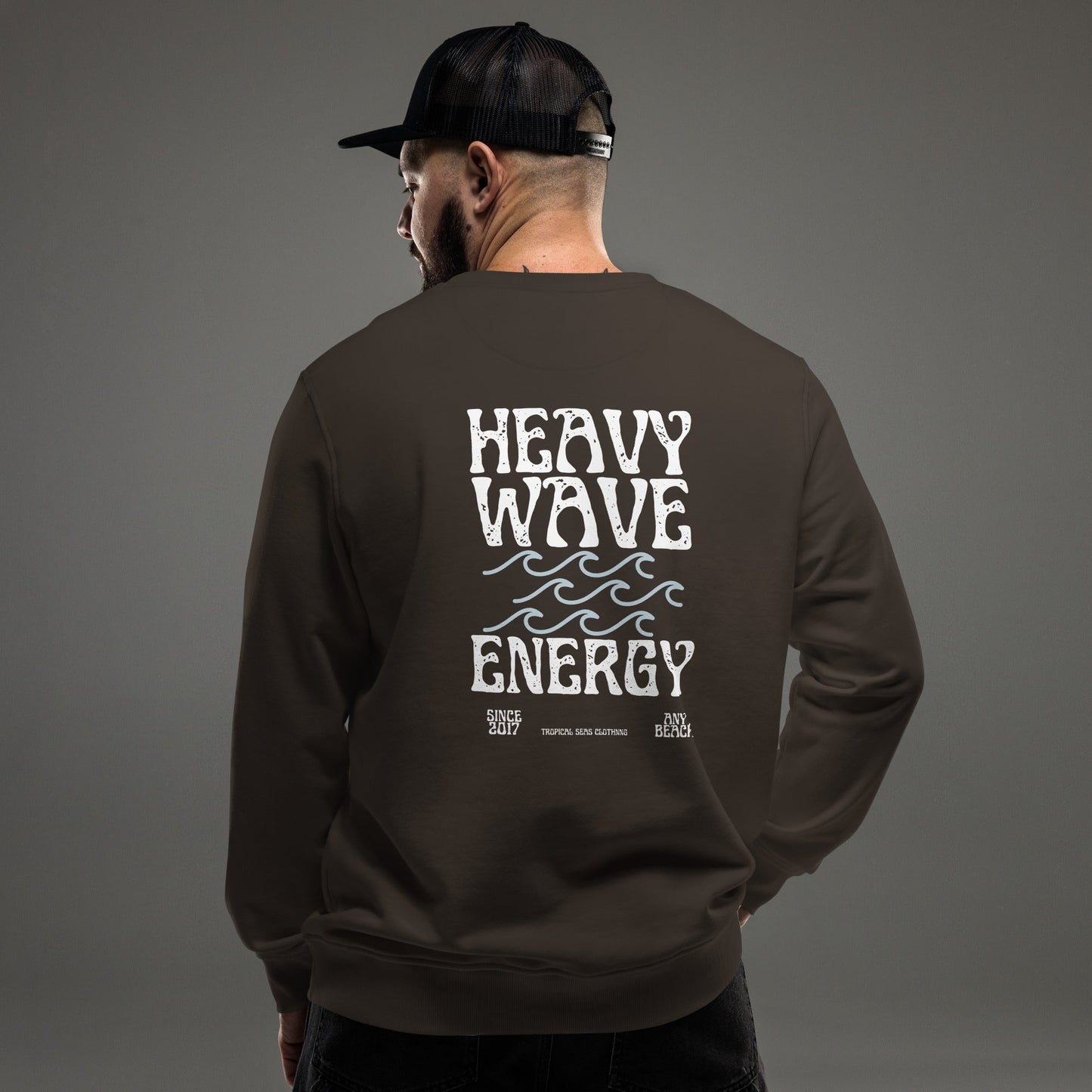 Sudadera orgánica Heavy Wave Energy para hombre