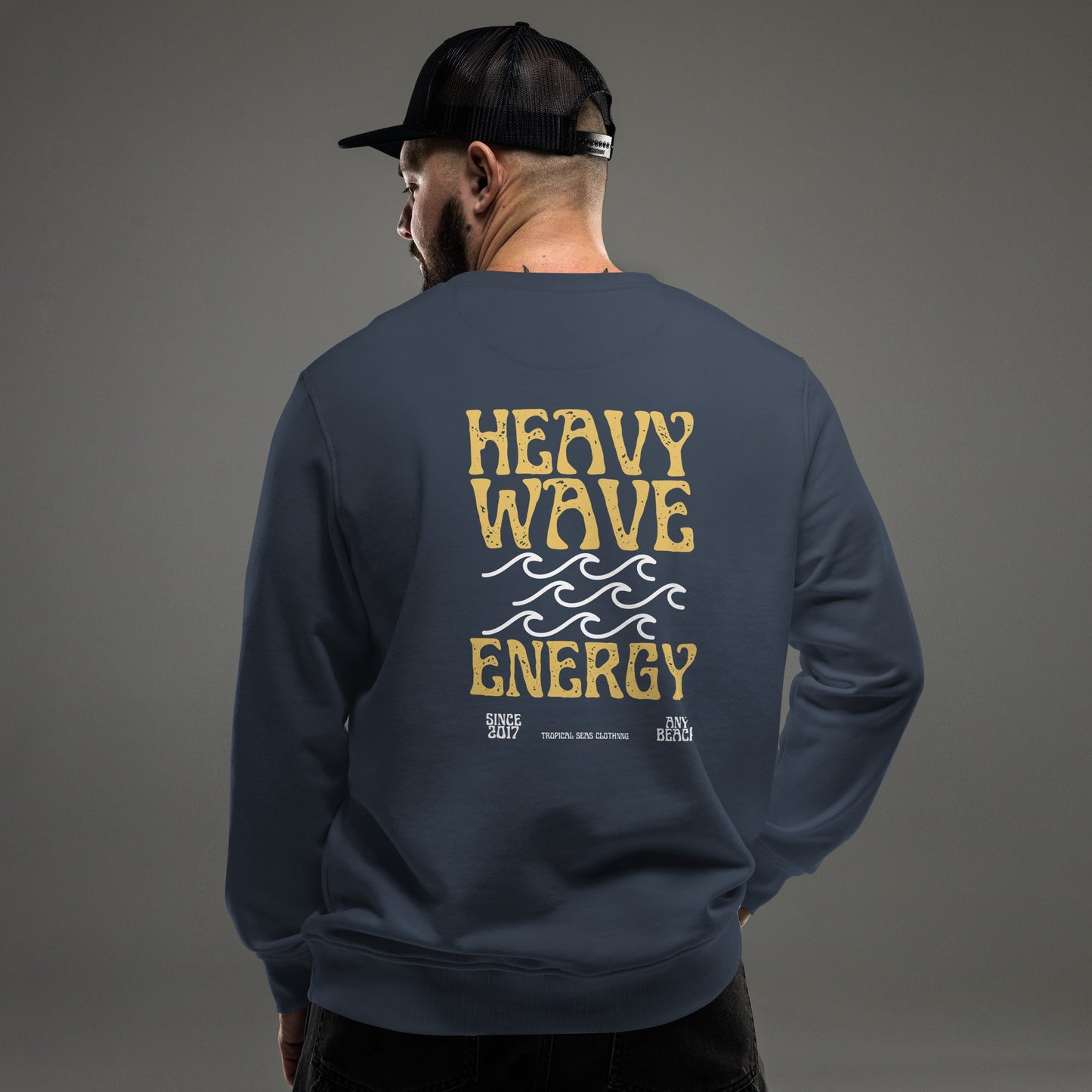 Sudadera orgánica Heavy Wave Energy para hombre