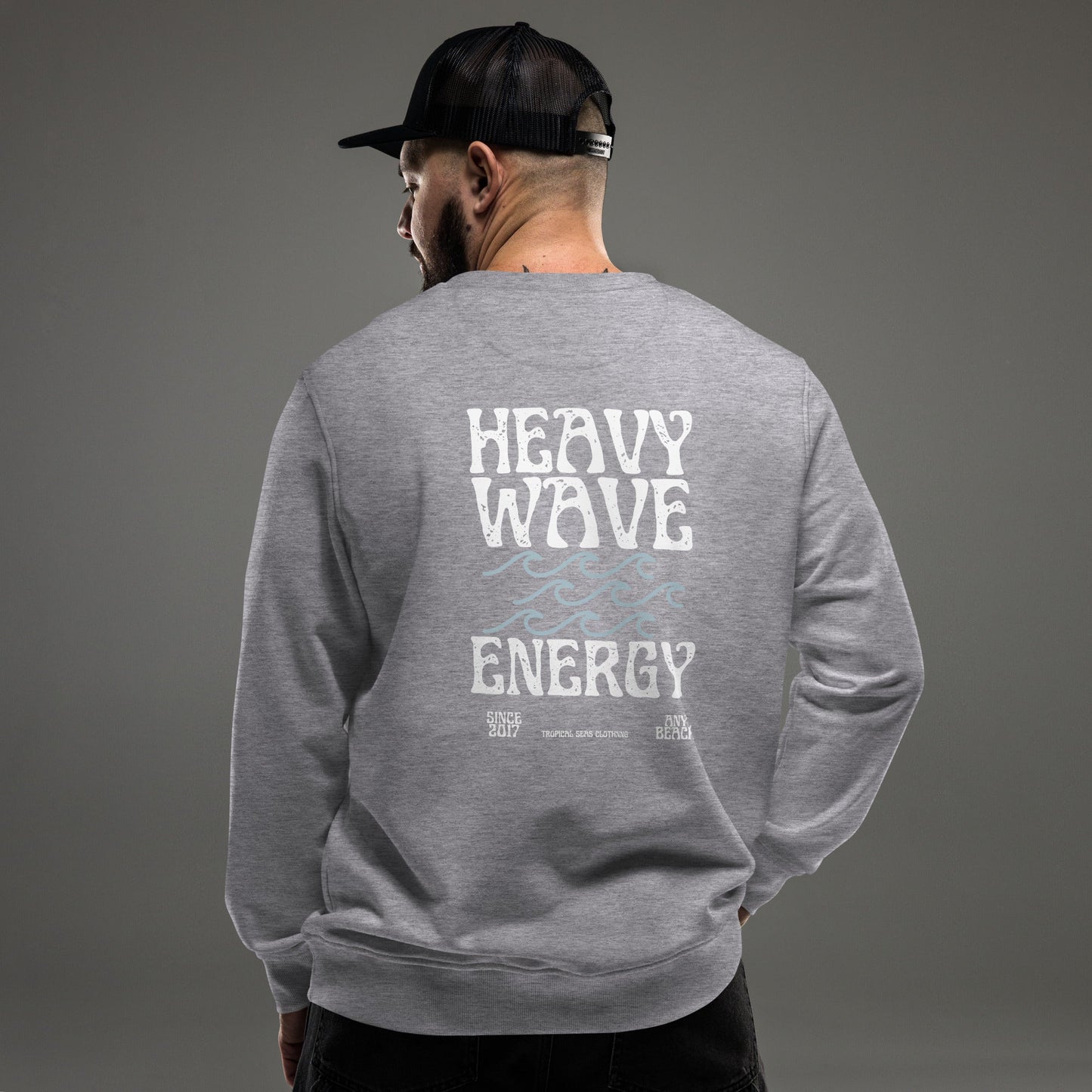 TROPICAL SEAS CLOTHING Men's Heavy Wave Energy Organic Sweatshirt