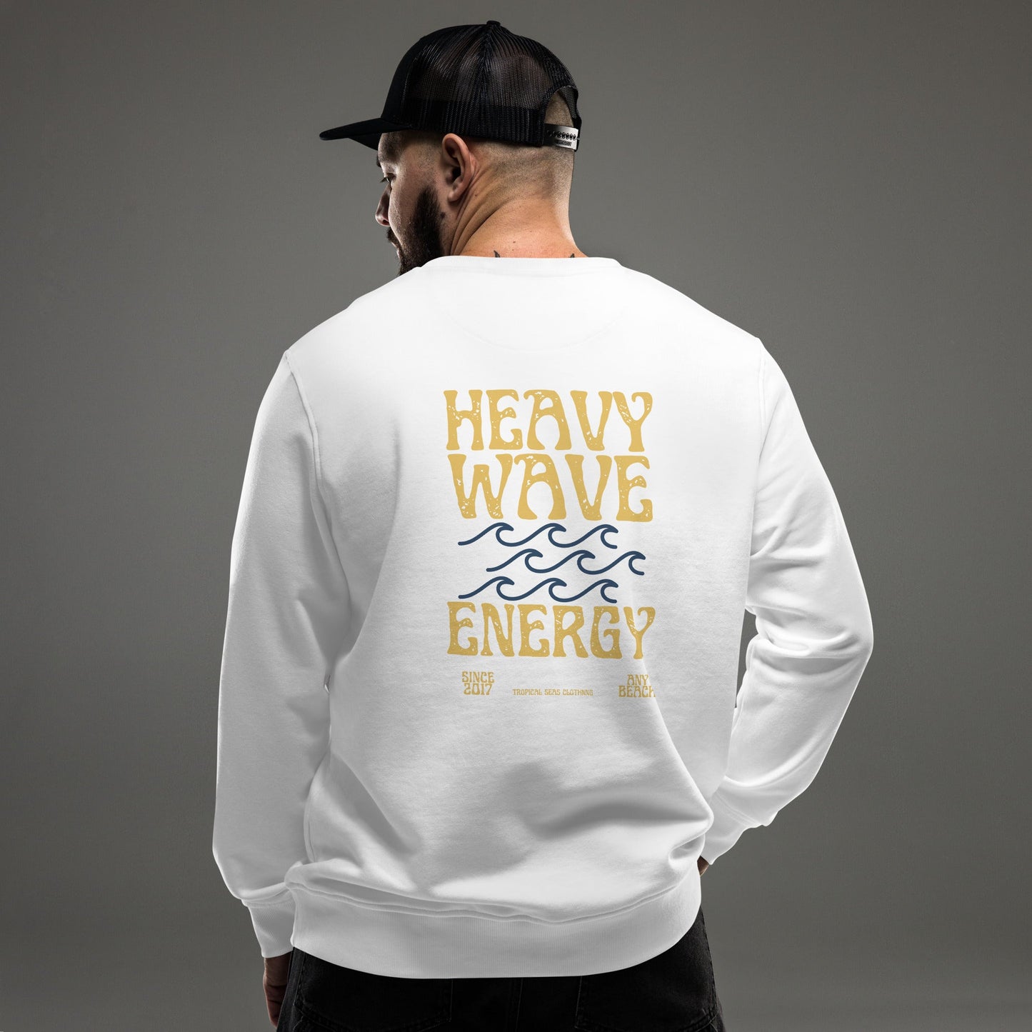 TROPICAL SEAS CLOTHING Men's Heavy Wave Energy Organic Sweatshirt