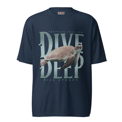 TROPICAL SEAS CLOTHING Dive Deep Sea Turtle Performance T-shirt