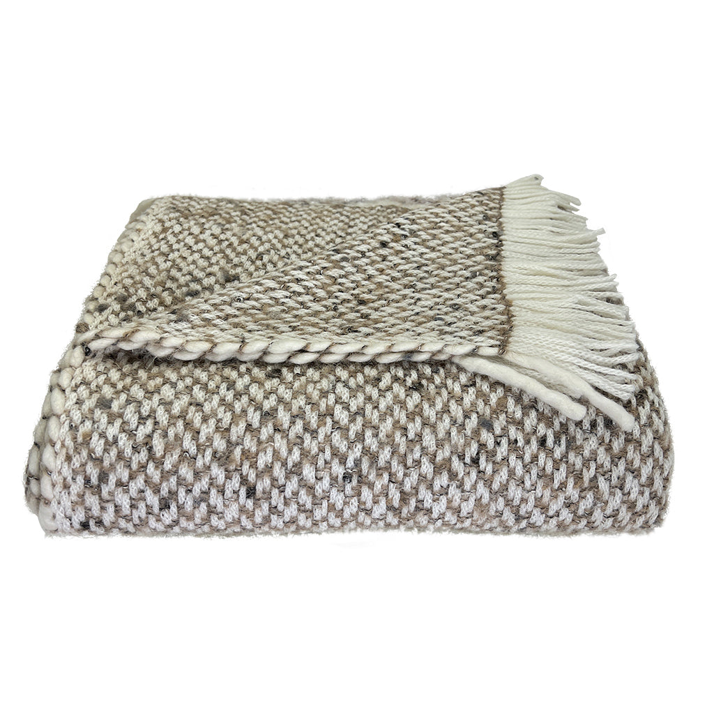 SLATE + SALT Chunky Camel Weave Alpaca Throw