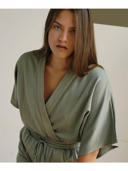 FABINA Brushed Organic Hemp New Kimono